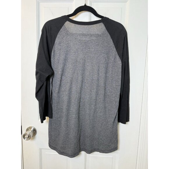 Majestic Philadelphia Eagles Raglan Shirt Grey Black Womens XXL - Picture 5 of 9